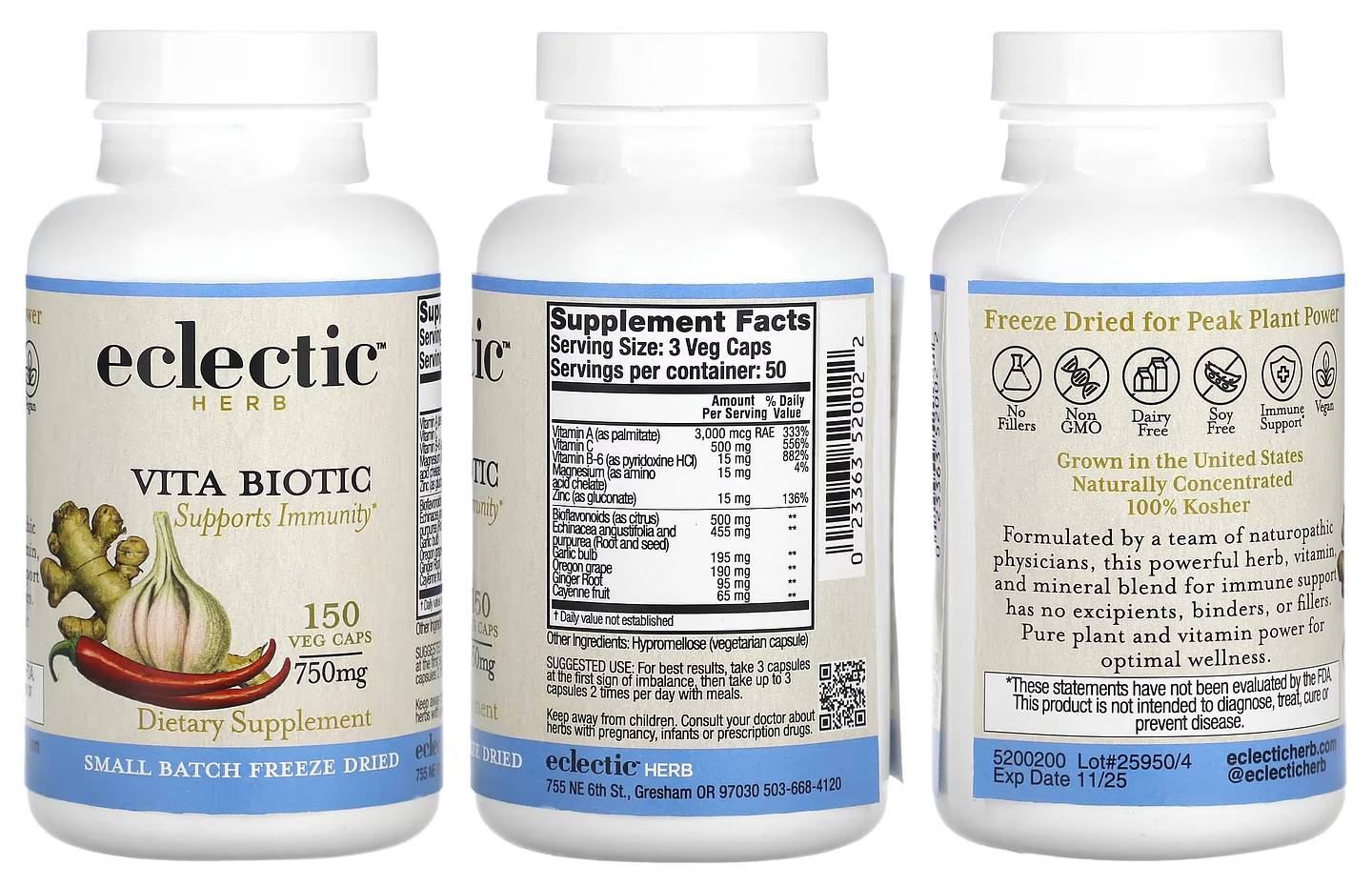 Eclectic Institute, Vita Biotic packaging