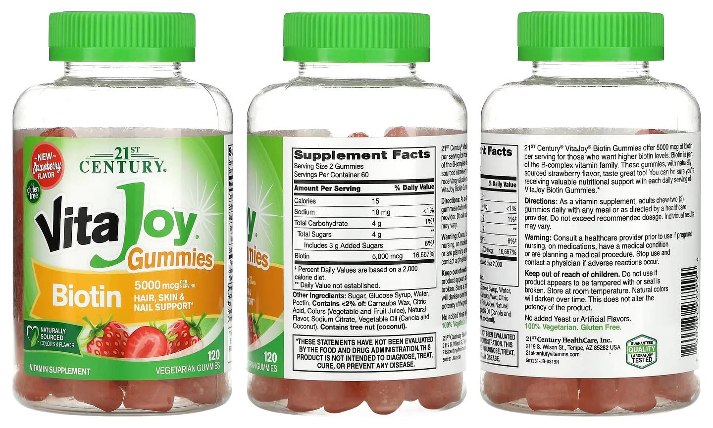 21st Century, VitaJoy Biotin Gummies packaging