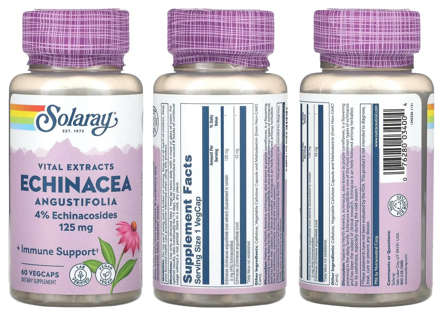 Solaray, Vital Extracts packaging