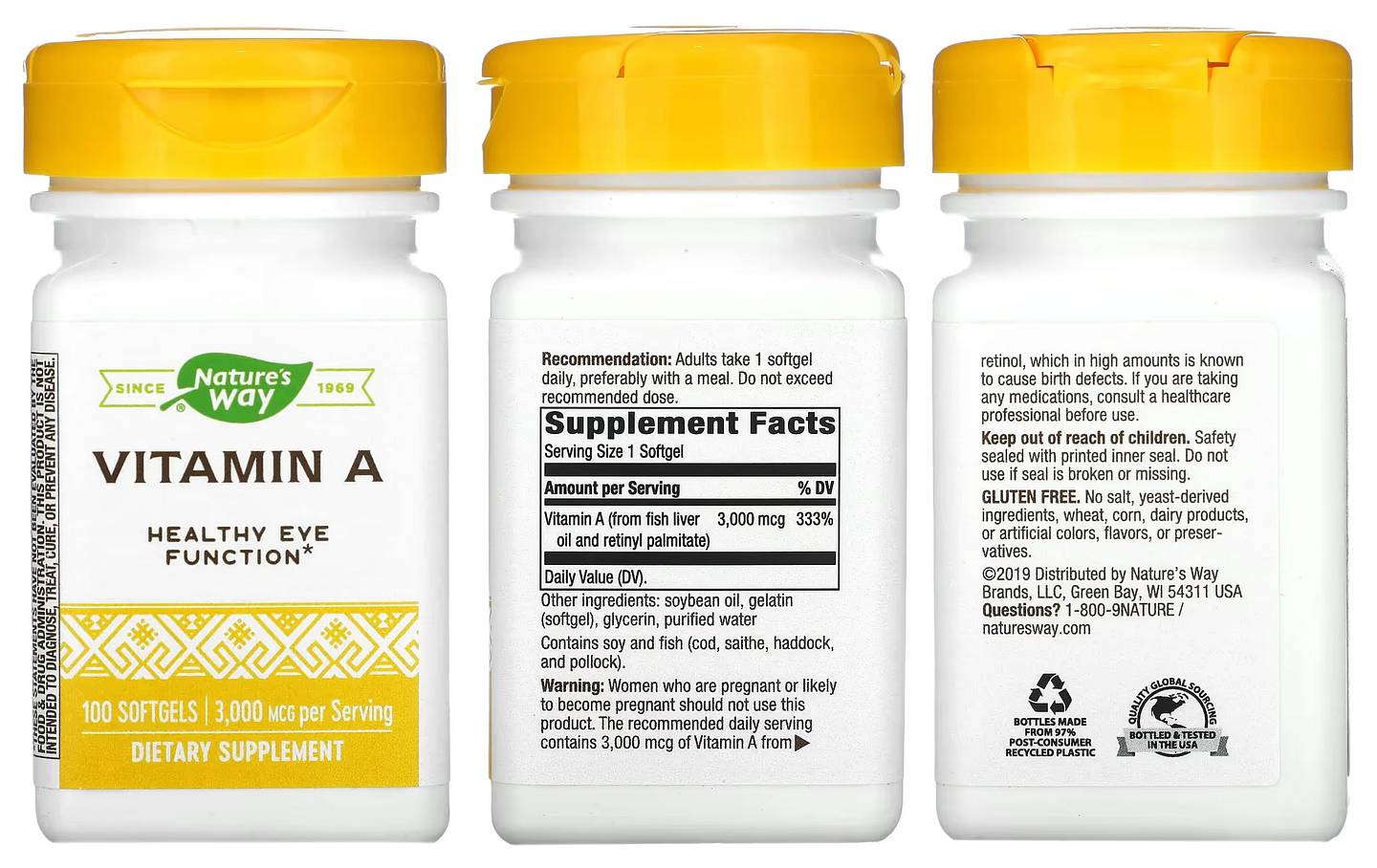 Nature's Way, Vitamin A packaging