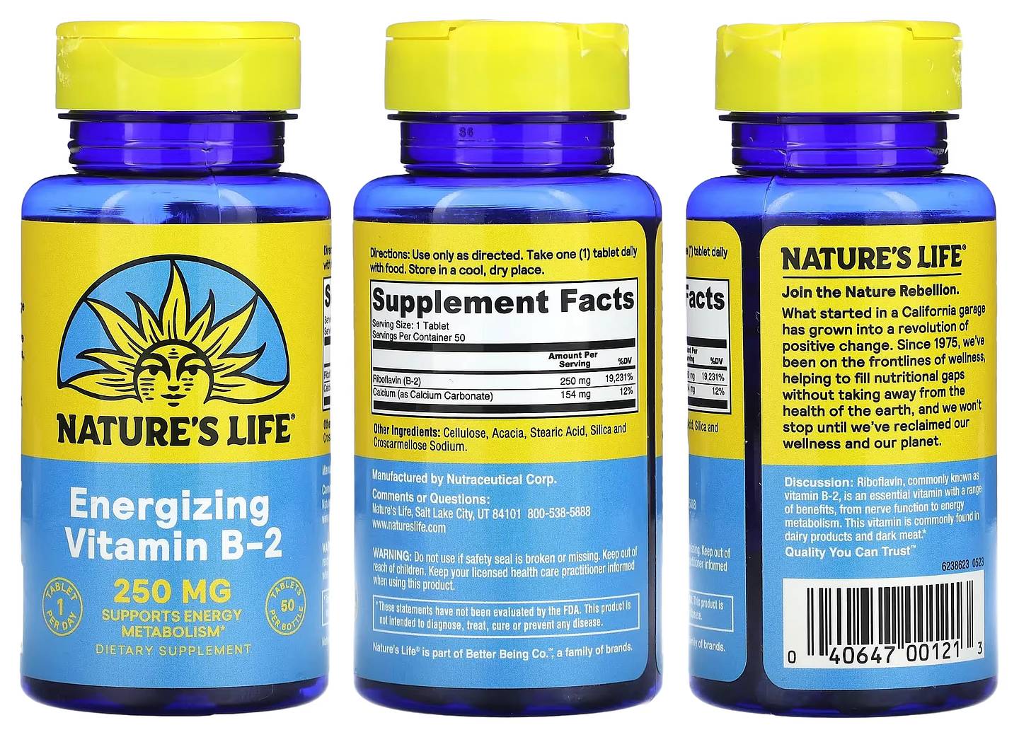 Nature's Life, Vitamin B-2 packaging