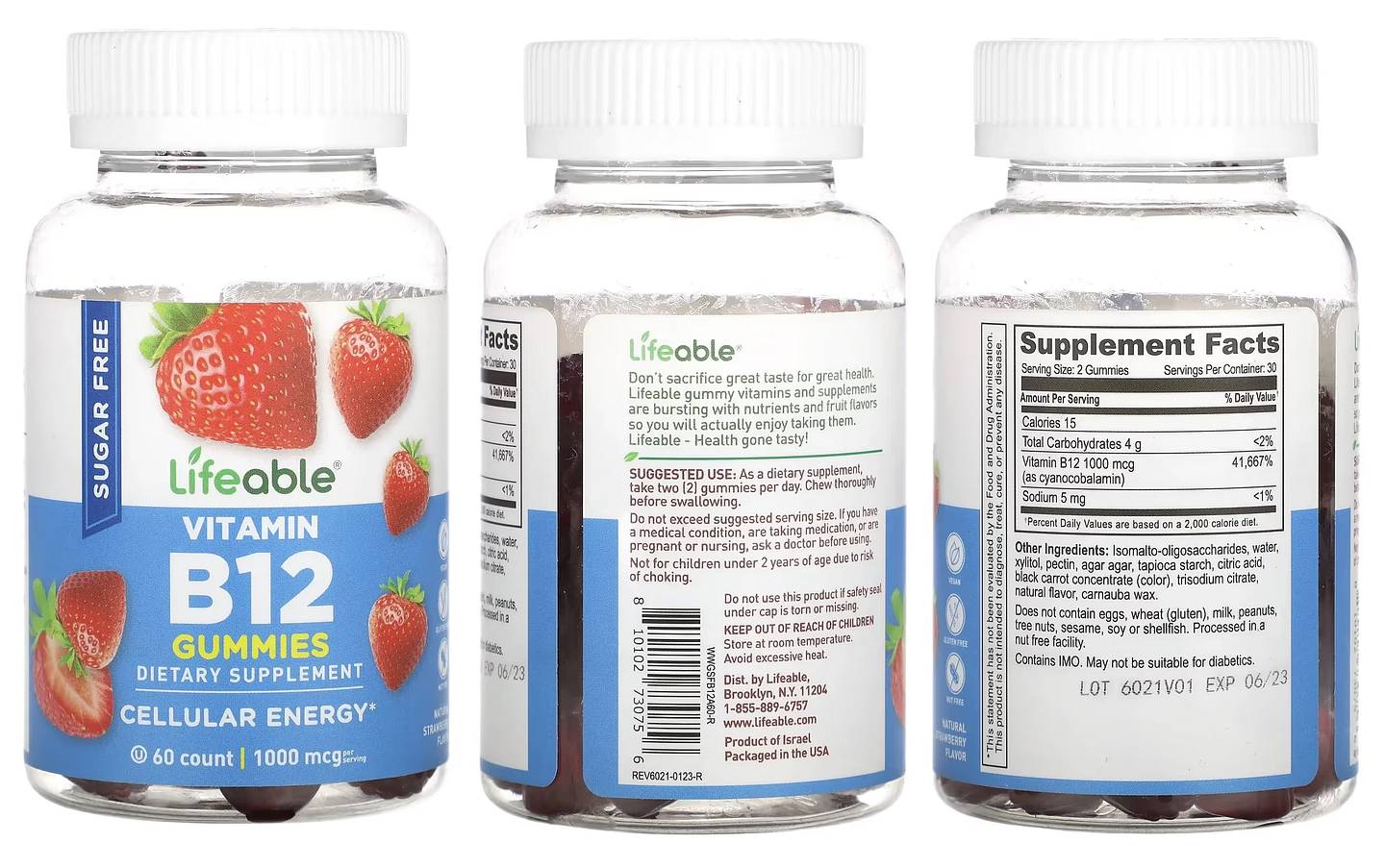 Lifeable, Vitamin B12 Gummies packaging