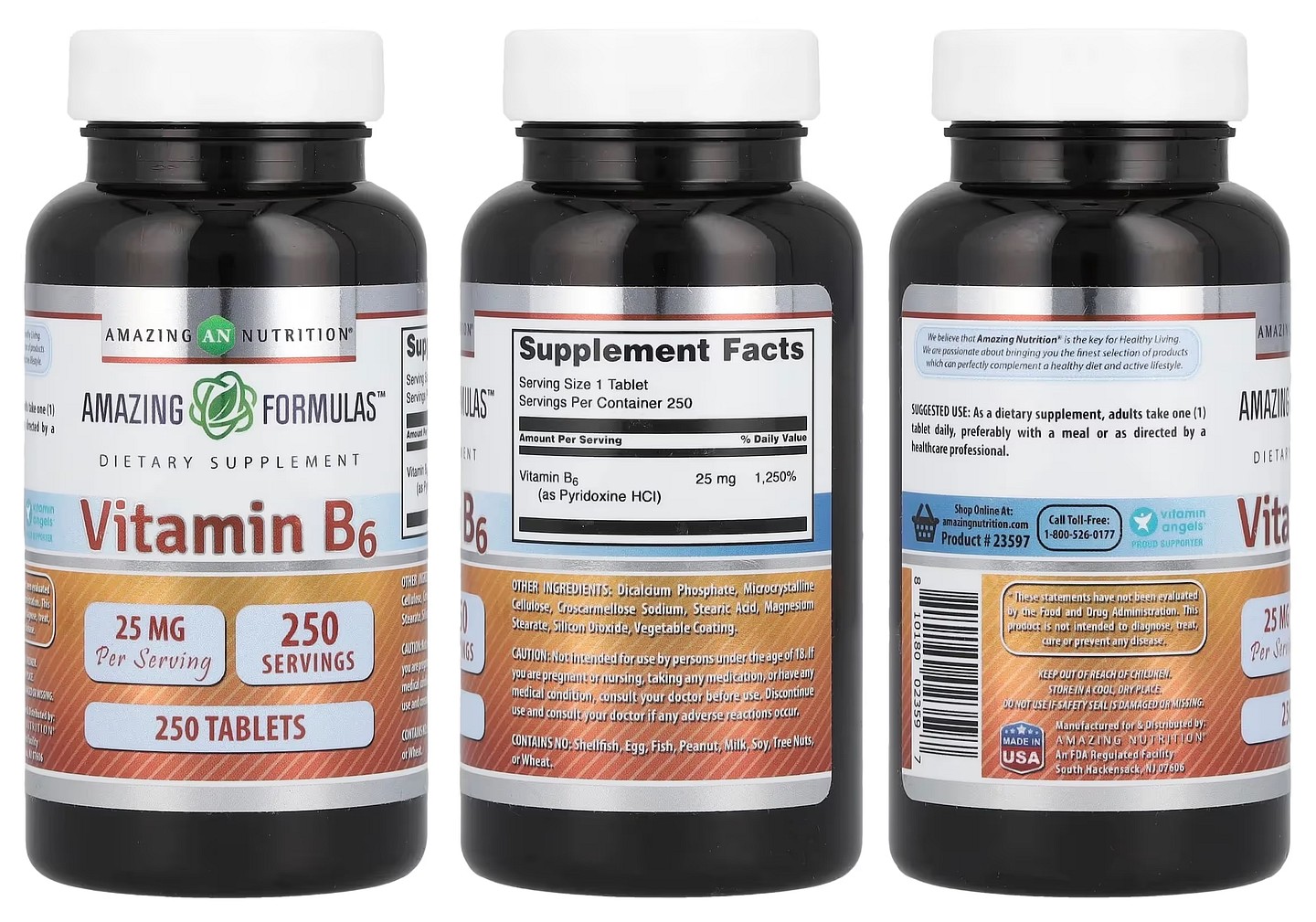 Amazing Nutrition, Vitamin B6 packaging