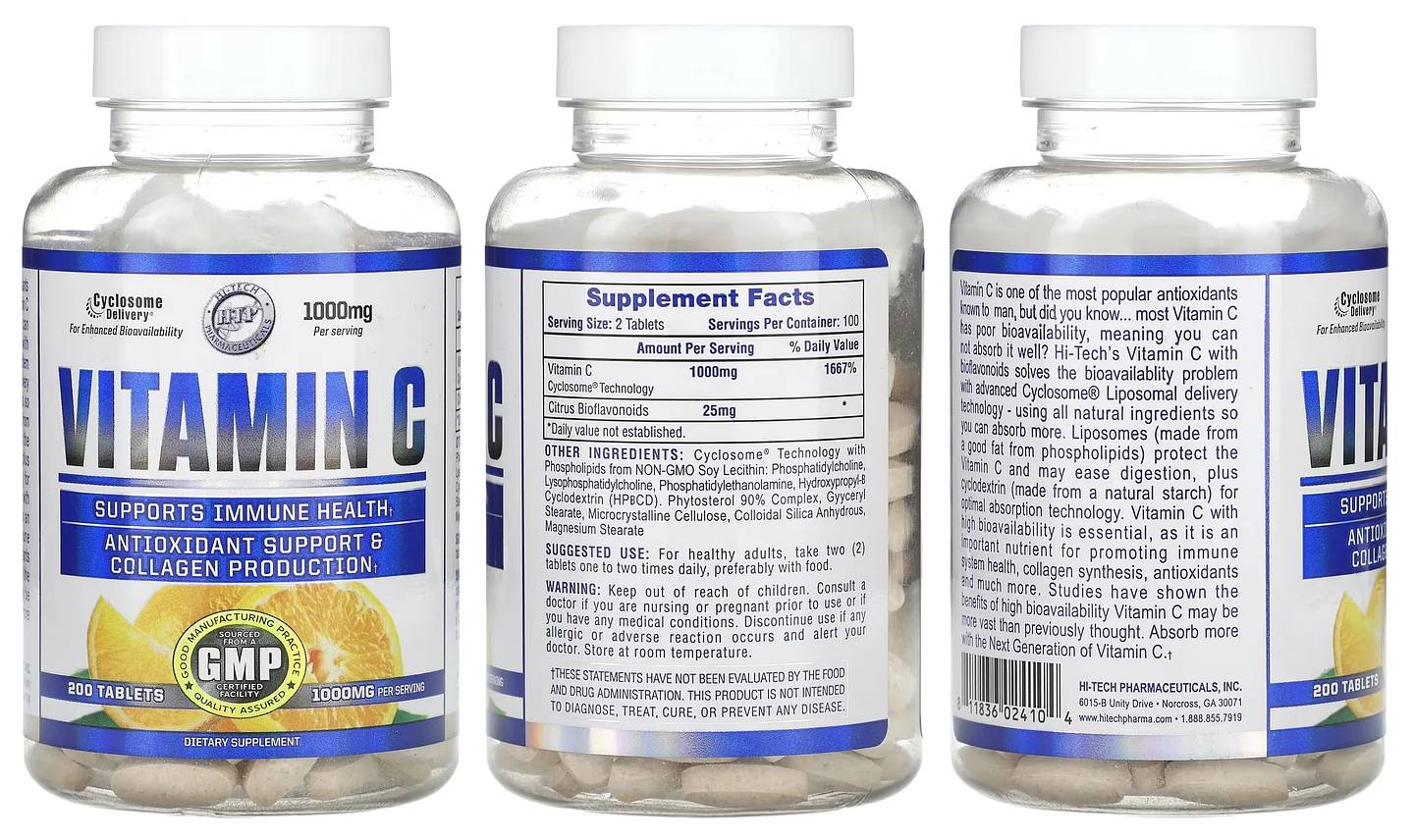 Hi Tech Pharmaceuticals, Vitamin C packaging