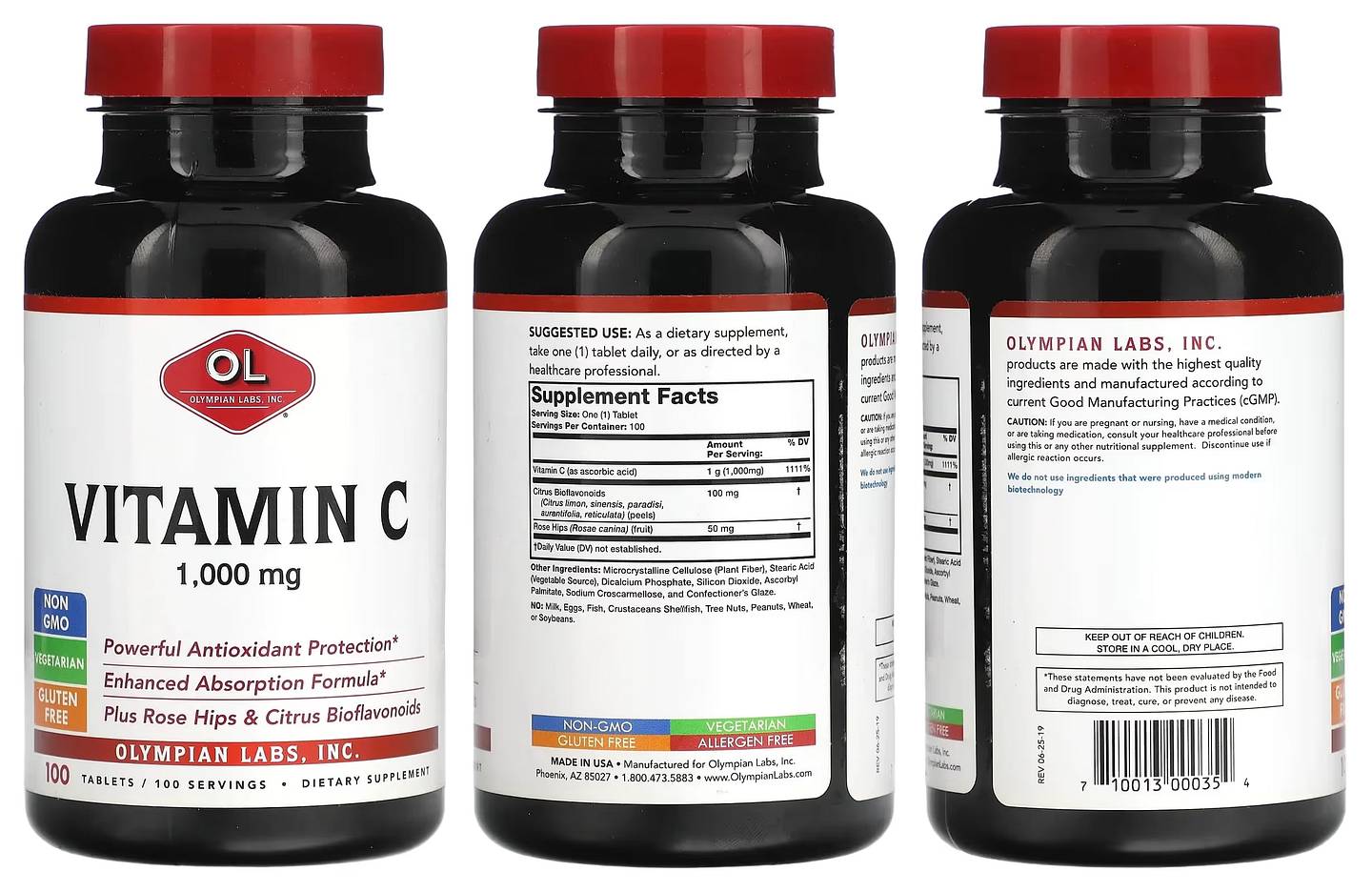 Olympian Labs, Vitamin C packaging