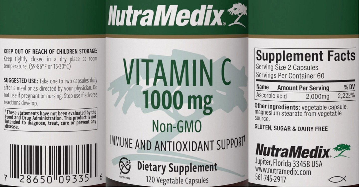 NutraMedix, Vitamin C label
