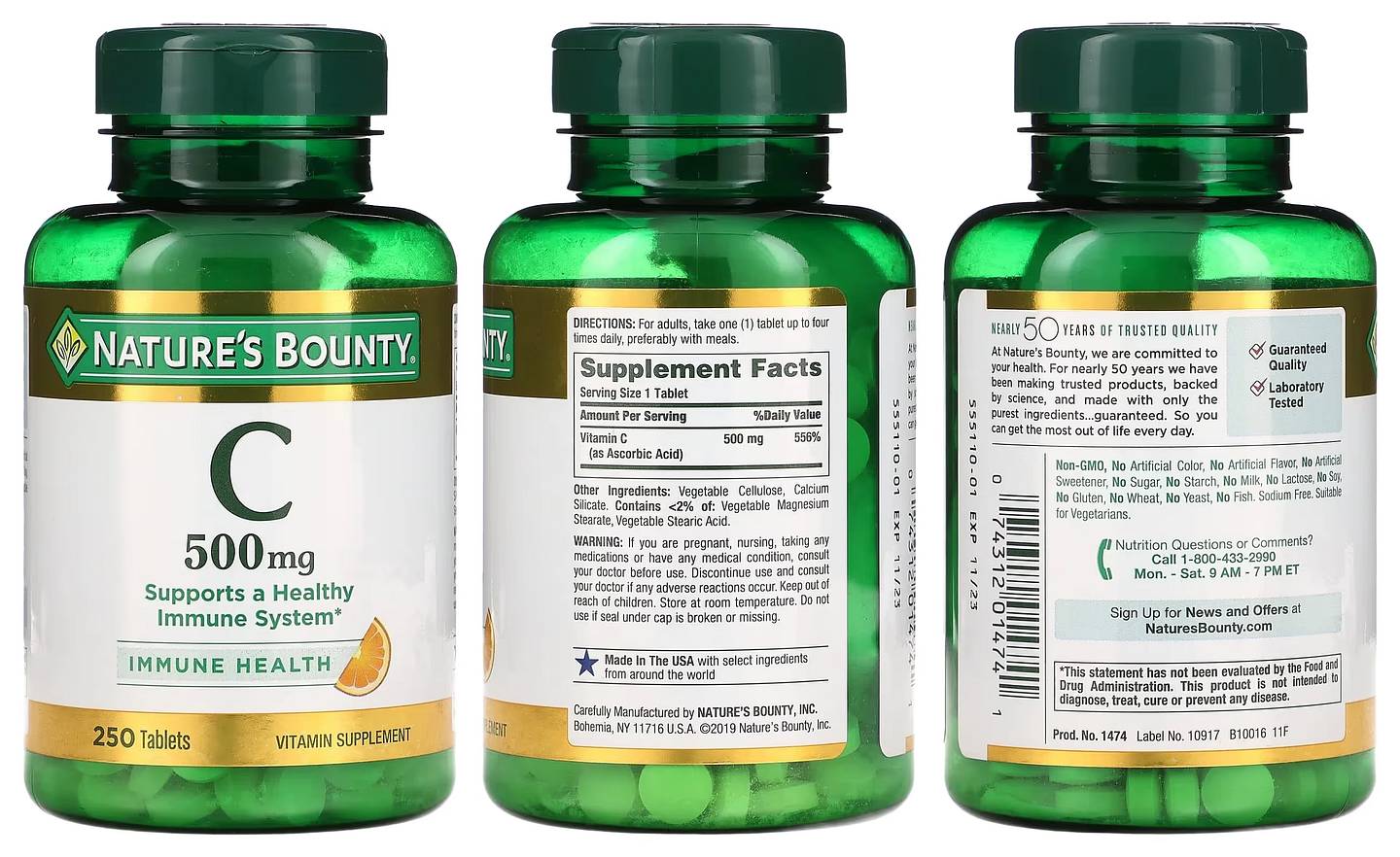 Nature's Bounty, Vitamin C packaging