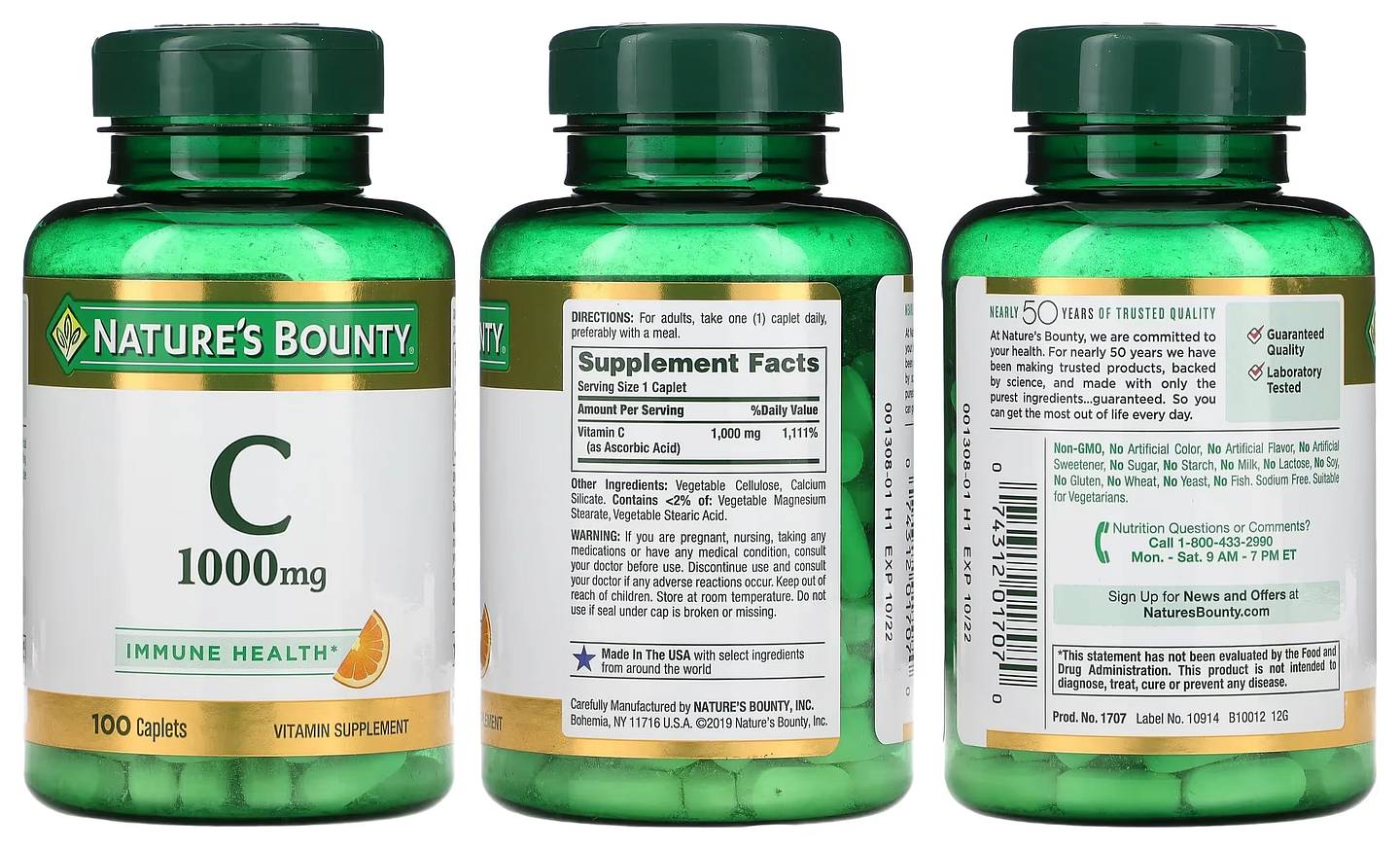 Nature's Bounty, Vitamin C packaging