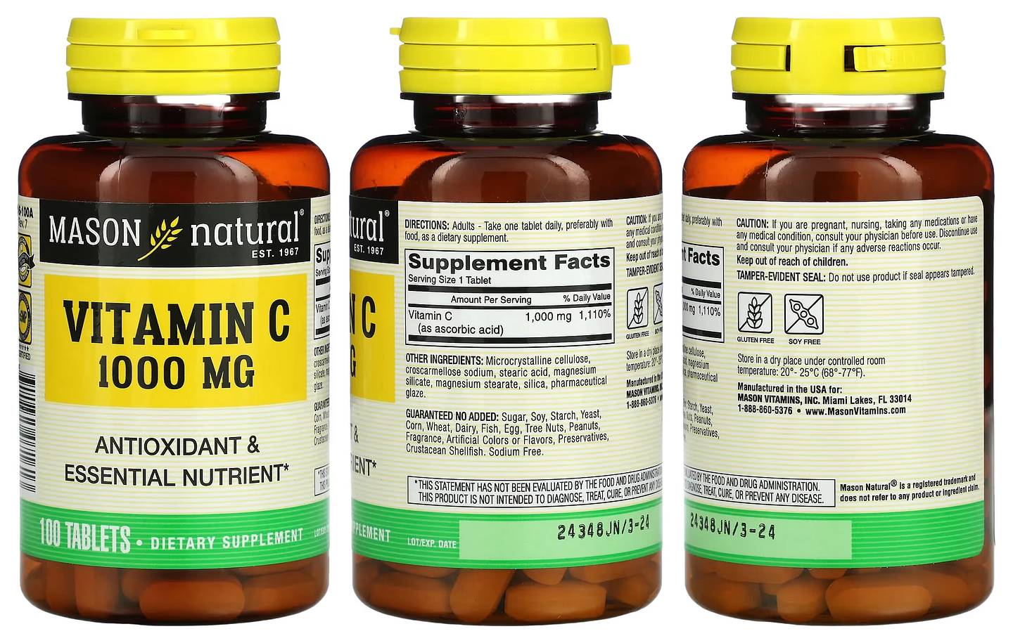 Mason Natural, Vitamin C packaging