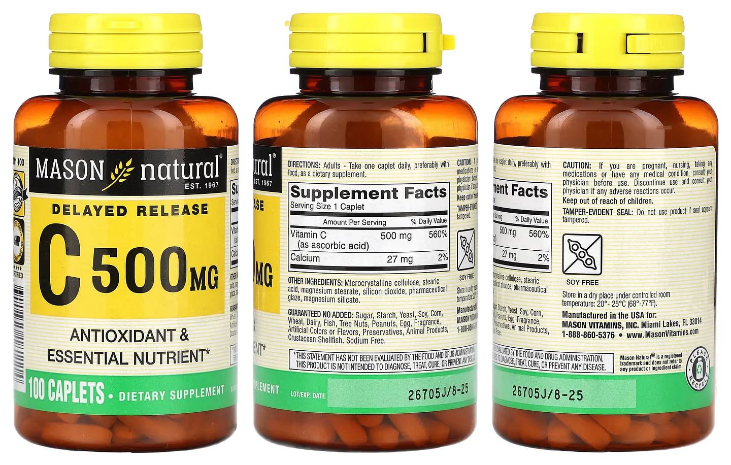 Mason Natural, Vitamin C, Delayed Release packaging