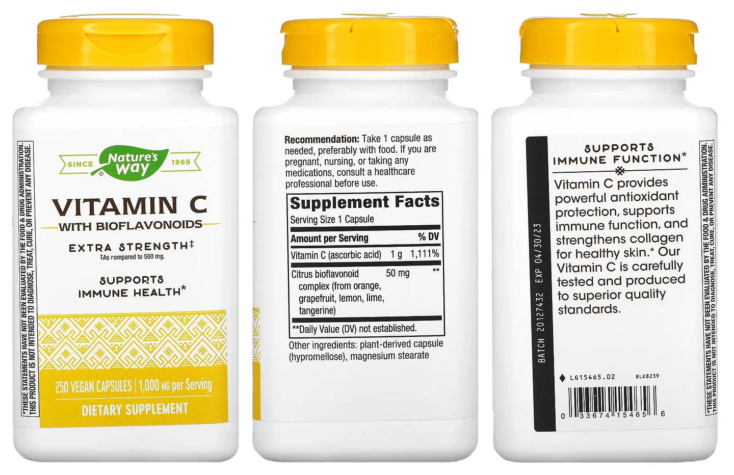 Nature's Way, Vitamin C with Bioflavonoids packaging