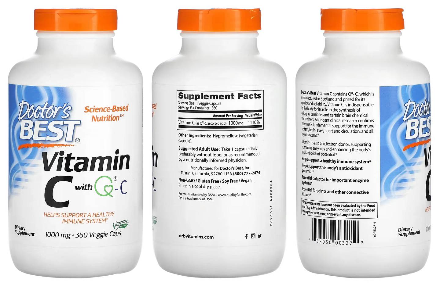 Doctor's Best, Vitamin C with Q-C packaging