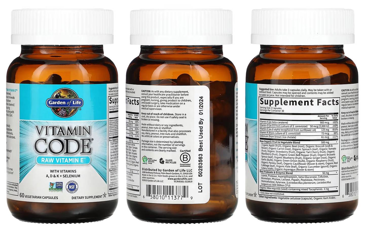 Garden of Life, Vitamin Code packaging