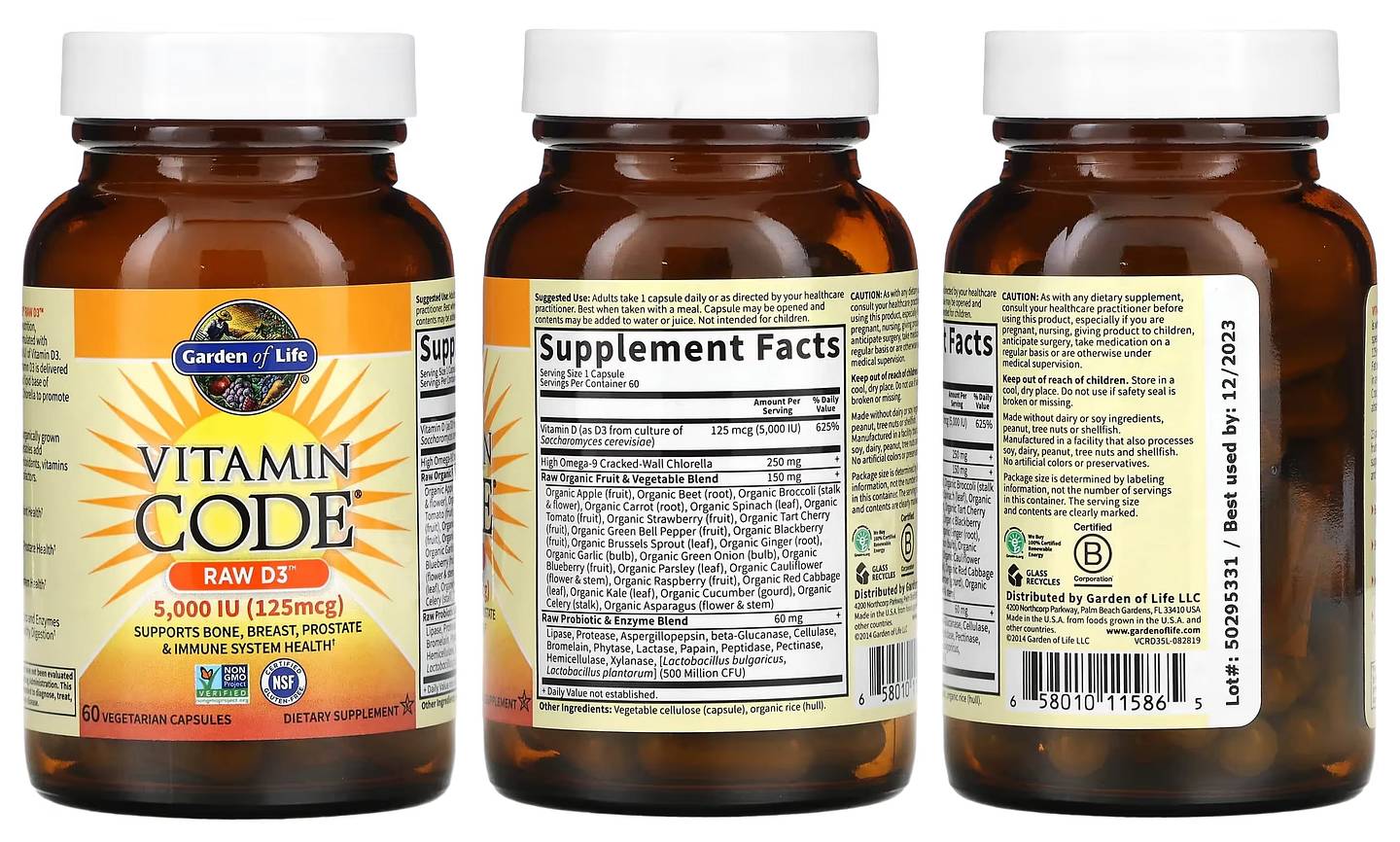 Garden of Life, Vitamin Code packaging