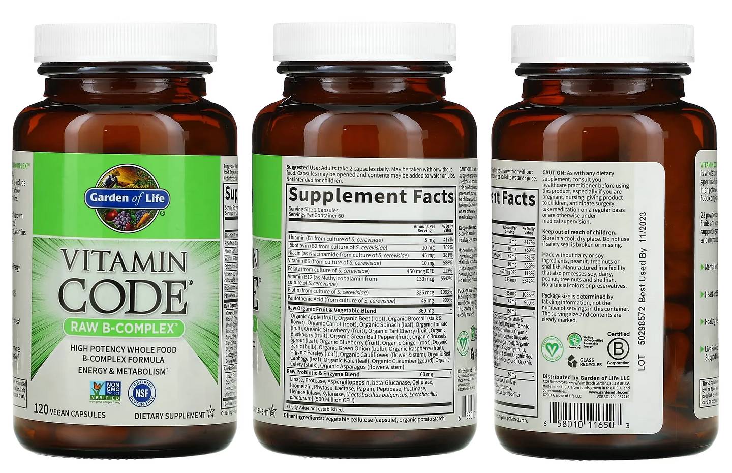 Garden of Life, Vitamin Code packaging