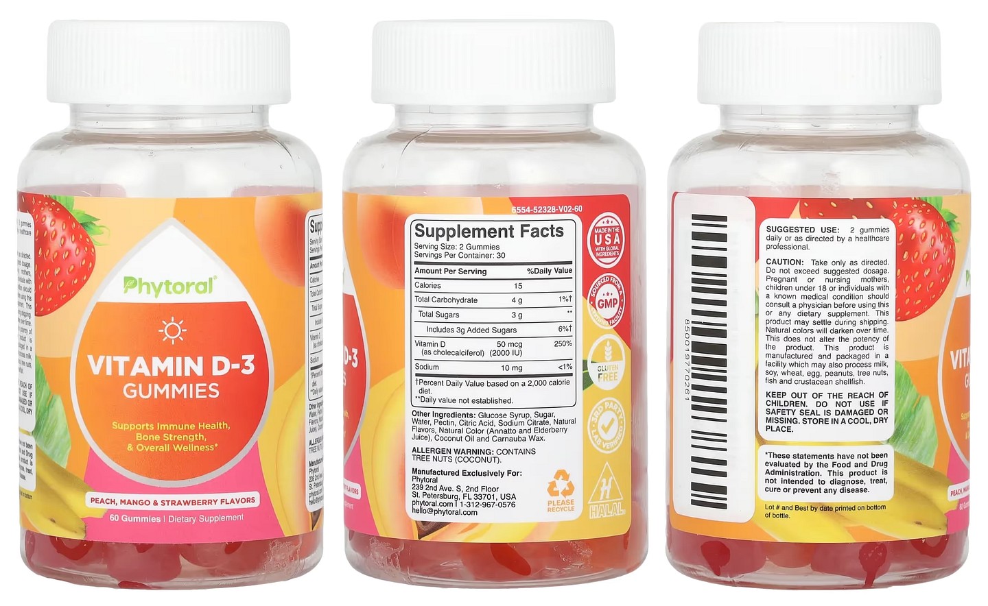 Phytoral, Vitamin D-3 Gummies packaging