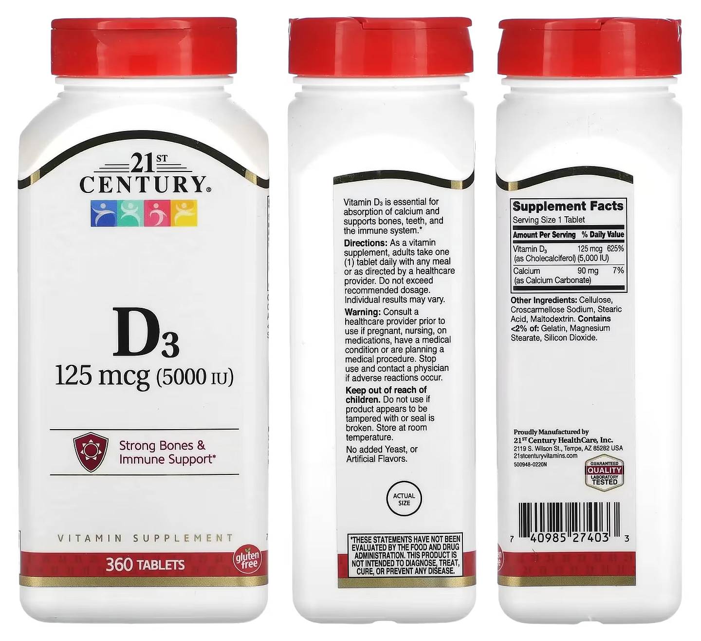 21st Century, Vitamin D3 packaging