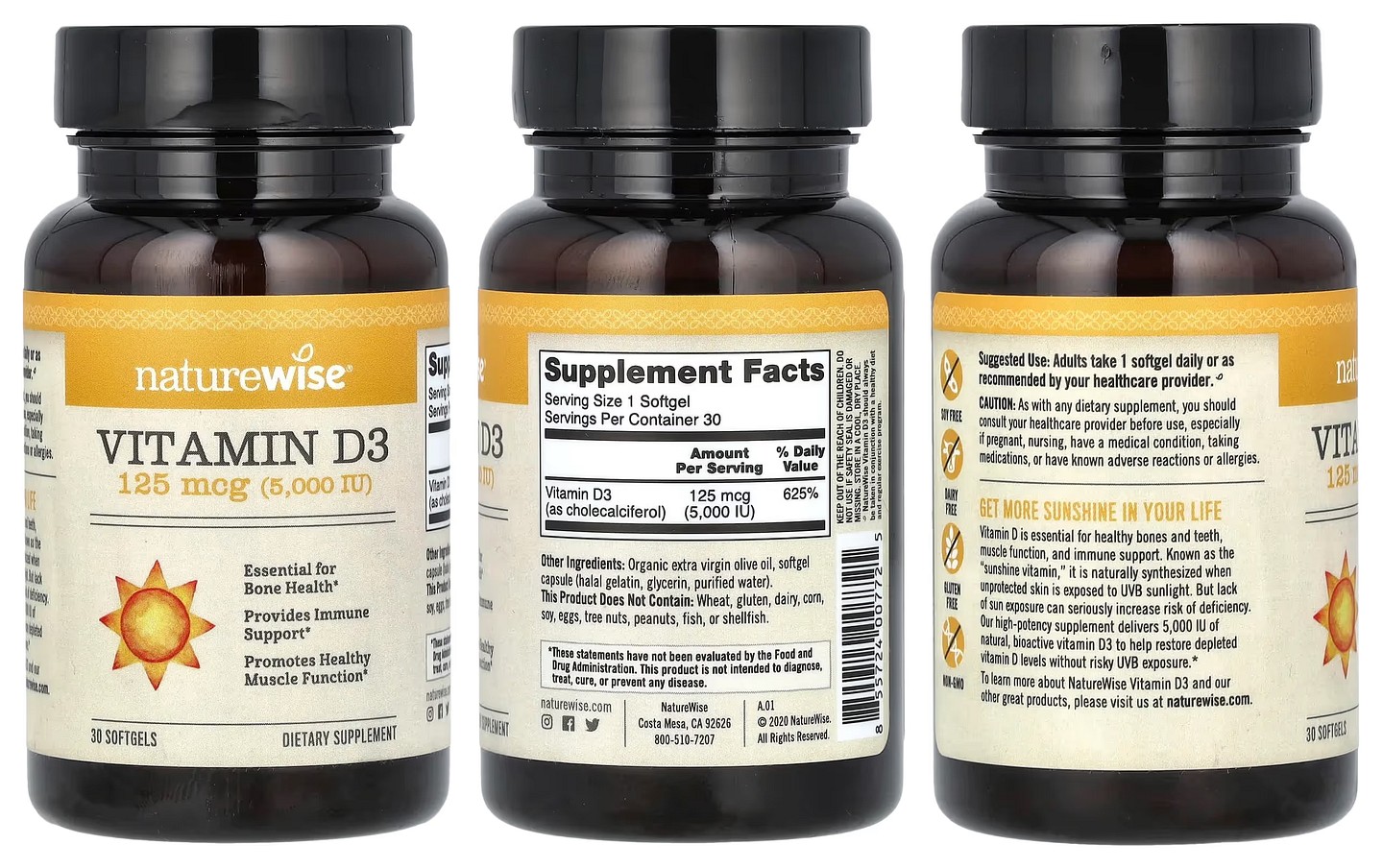 NatureWise, Vitamin D3 packaging
