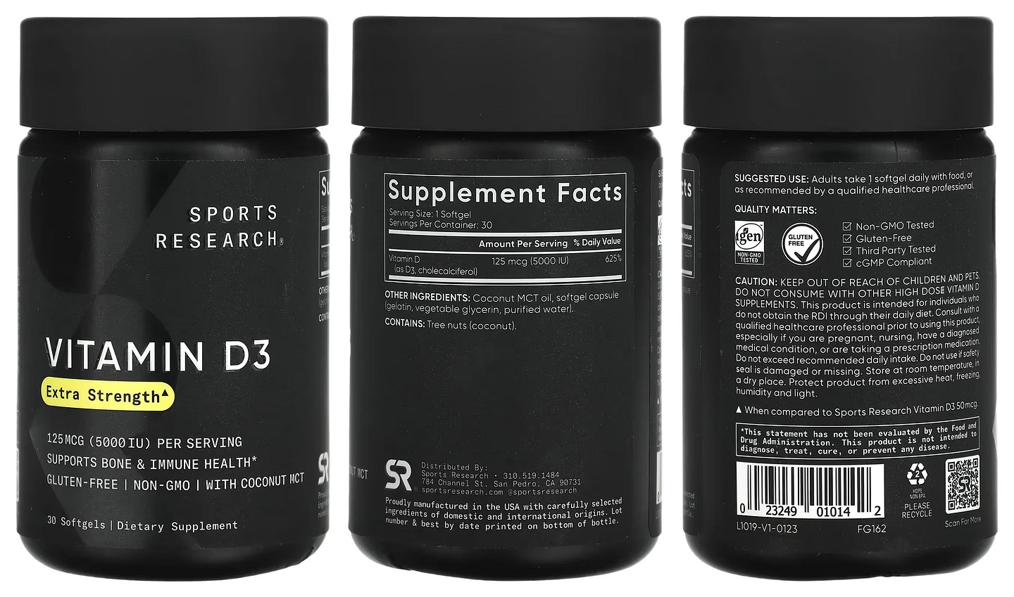 Sports Research, Vitamin D3 packaging