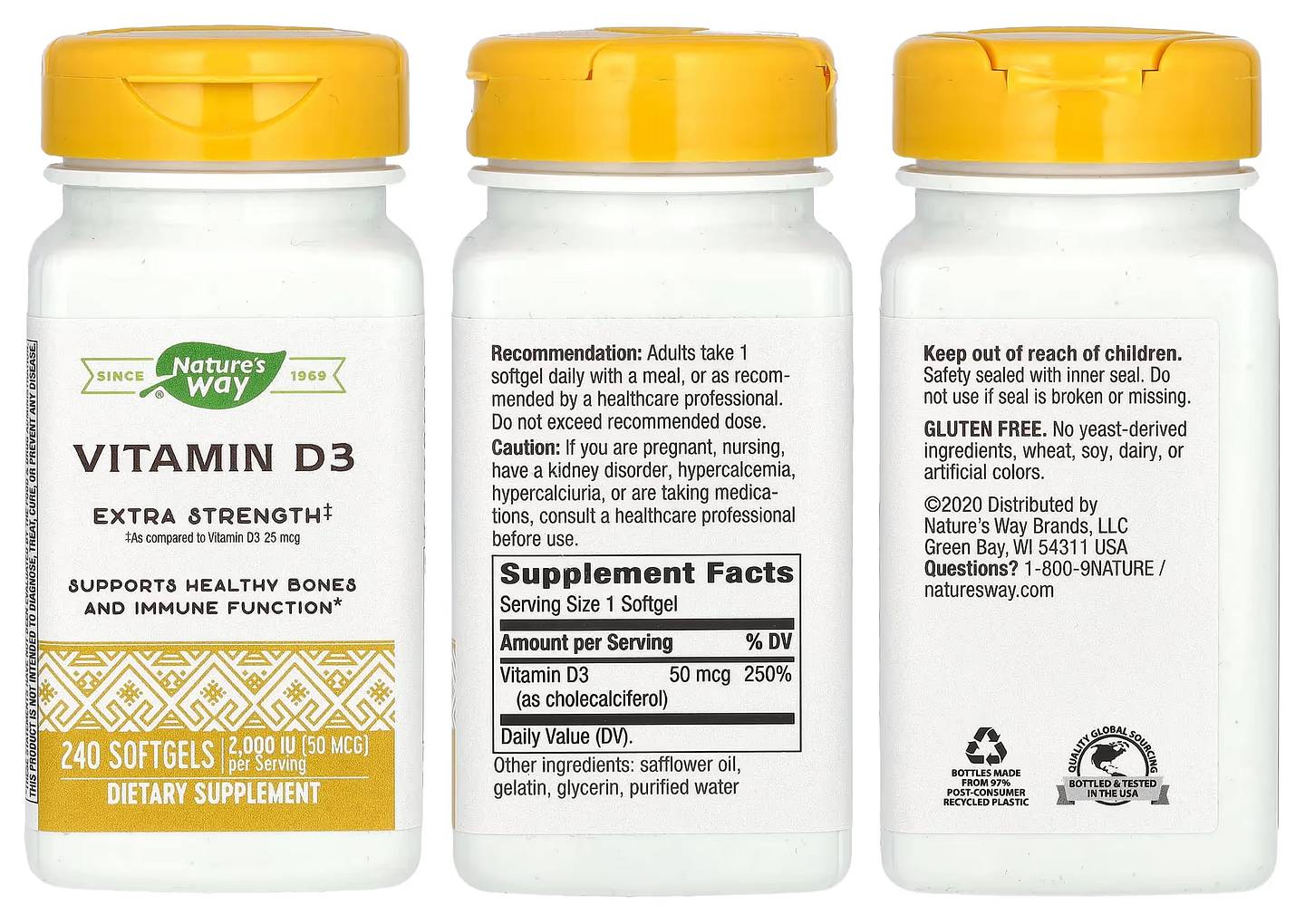 Nature's Way, Vitamin D3 packaging