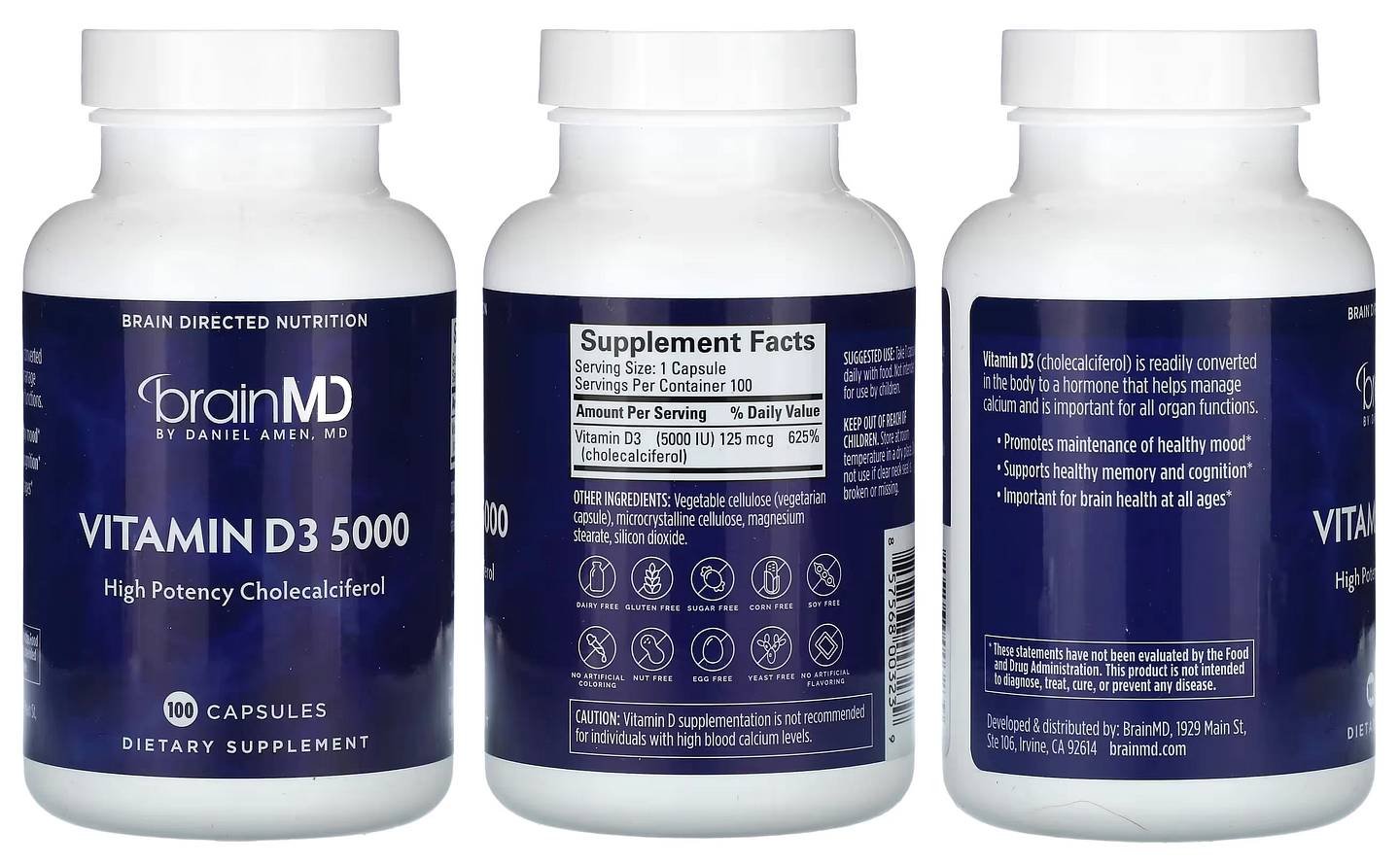 BrainMD, Vitamin D3 5000 packaging