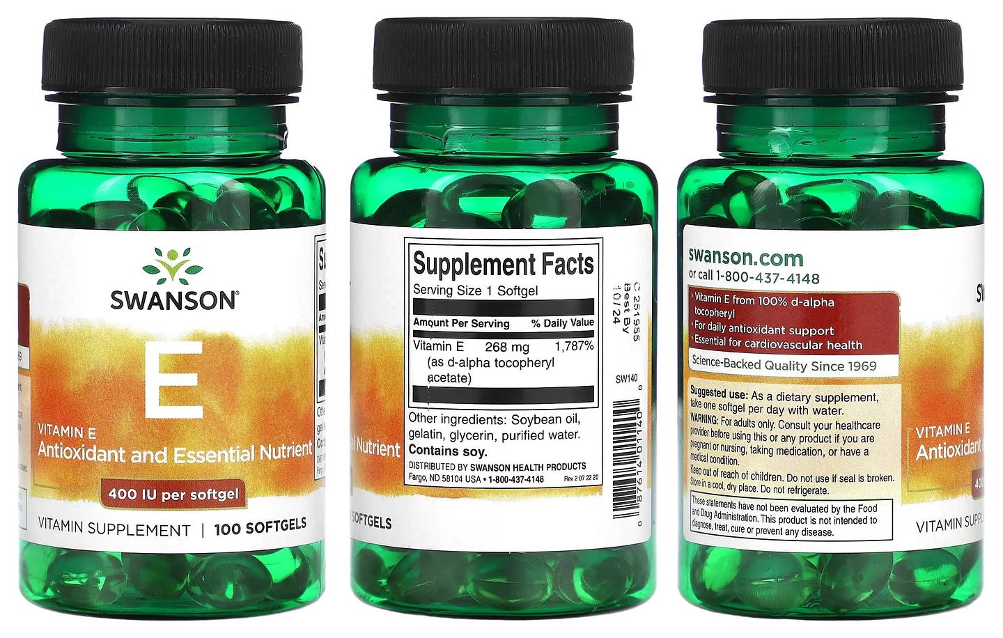 Swanson, Vitamin E packaging