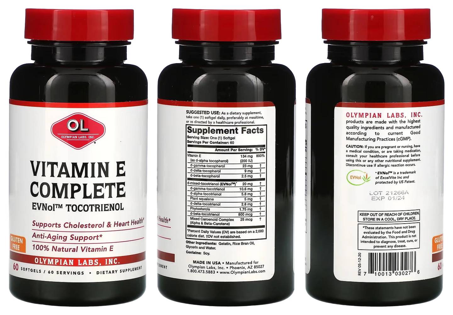 Olympian Labs, Vitamin E Complete packaging