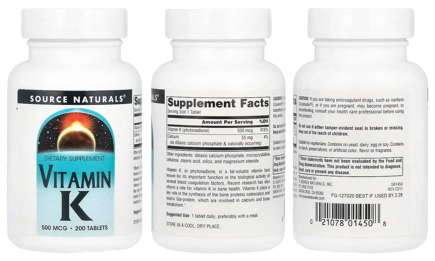 Source Naturals, Vitamin K packaging