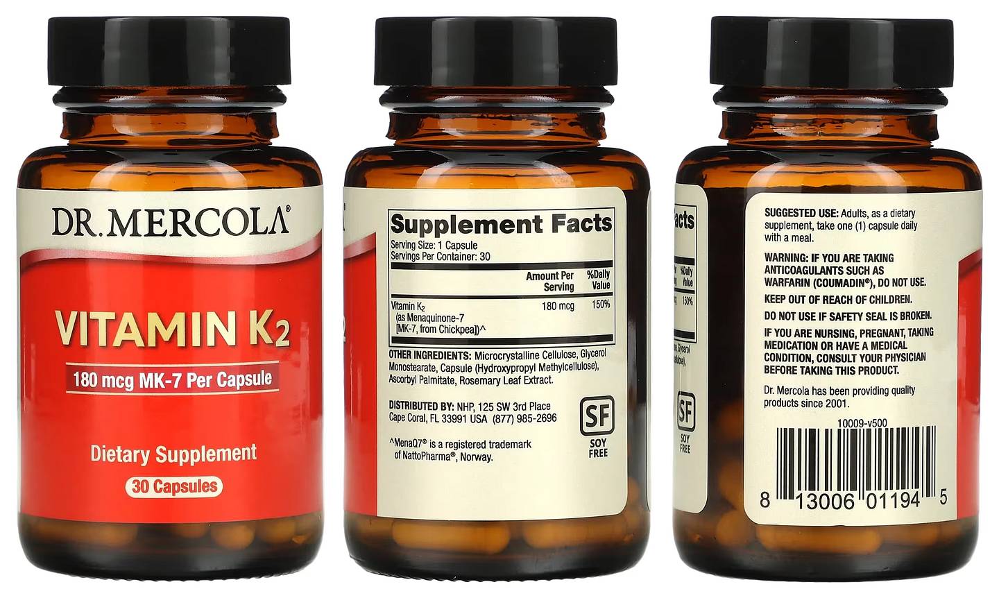 Dr. Mercola, Vitamin K2 packaging