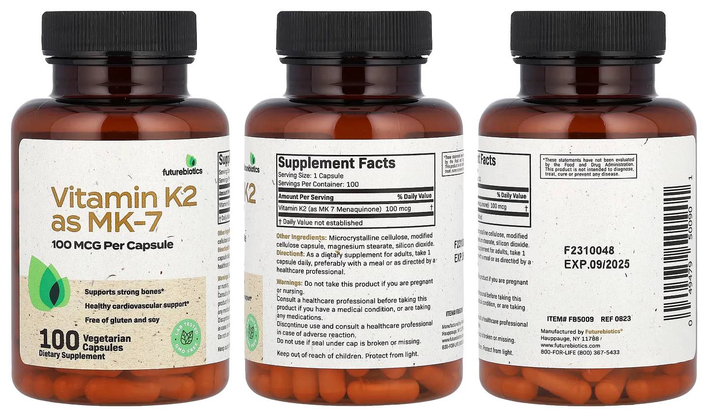 Futurebiotics, Vitamin K2 as MK-7 packaging