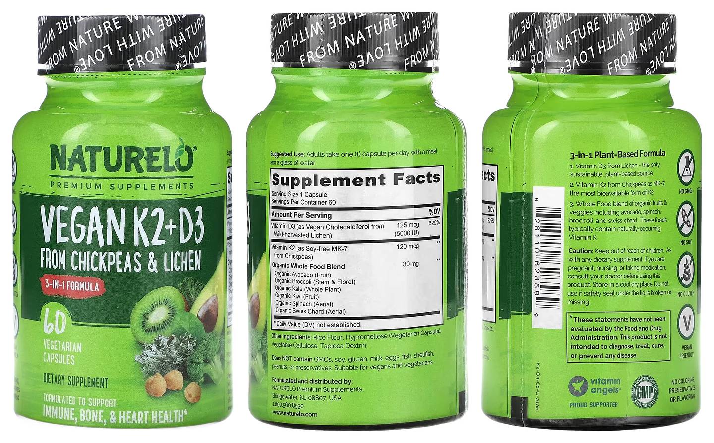 NATURELO, Vitamin K2 + D3 packaging