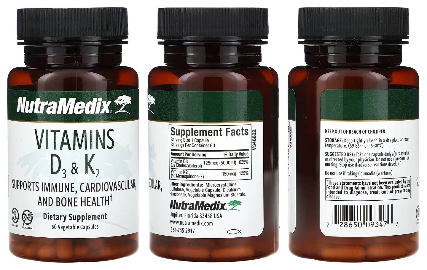 NutraMedix, Vitamins D3 & K2 packaging