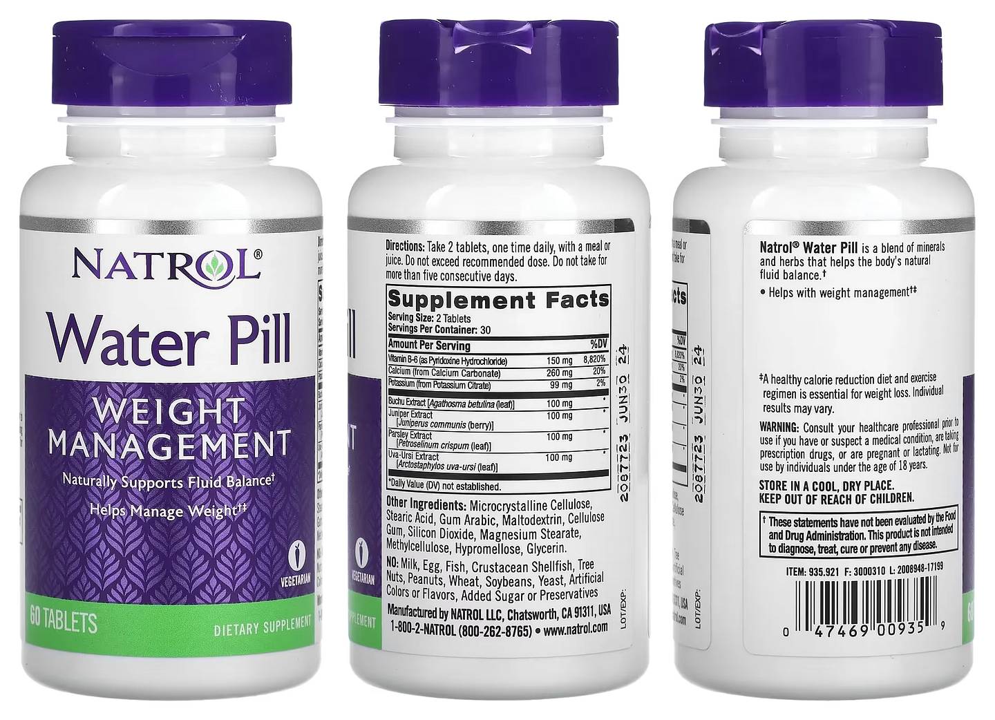 Natrol, Water Pill packaging