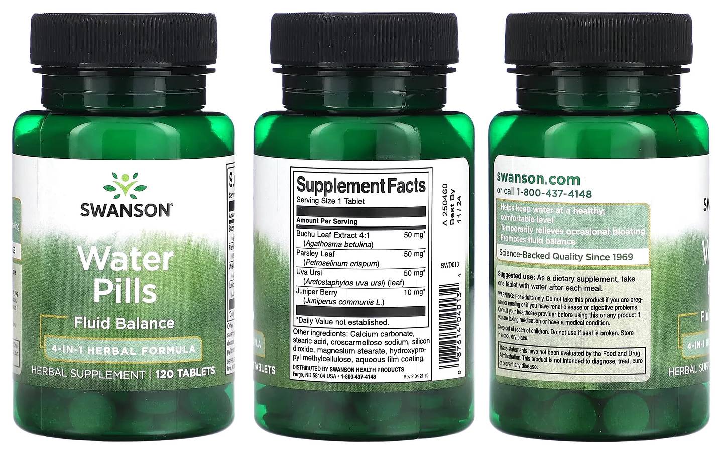 Swanson, Water Pills packaging