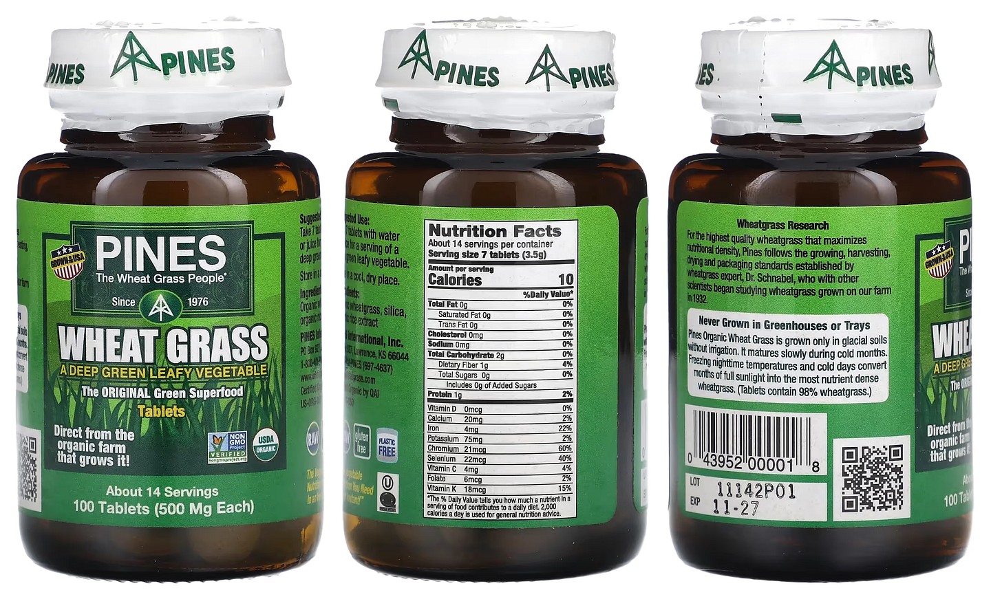 Pines International, Wheat Grass packaging