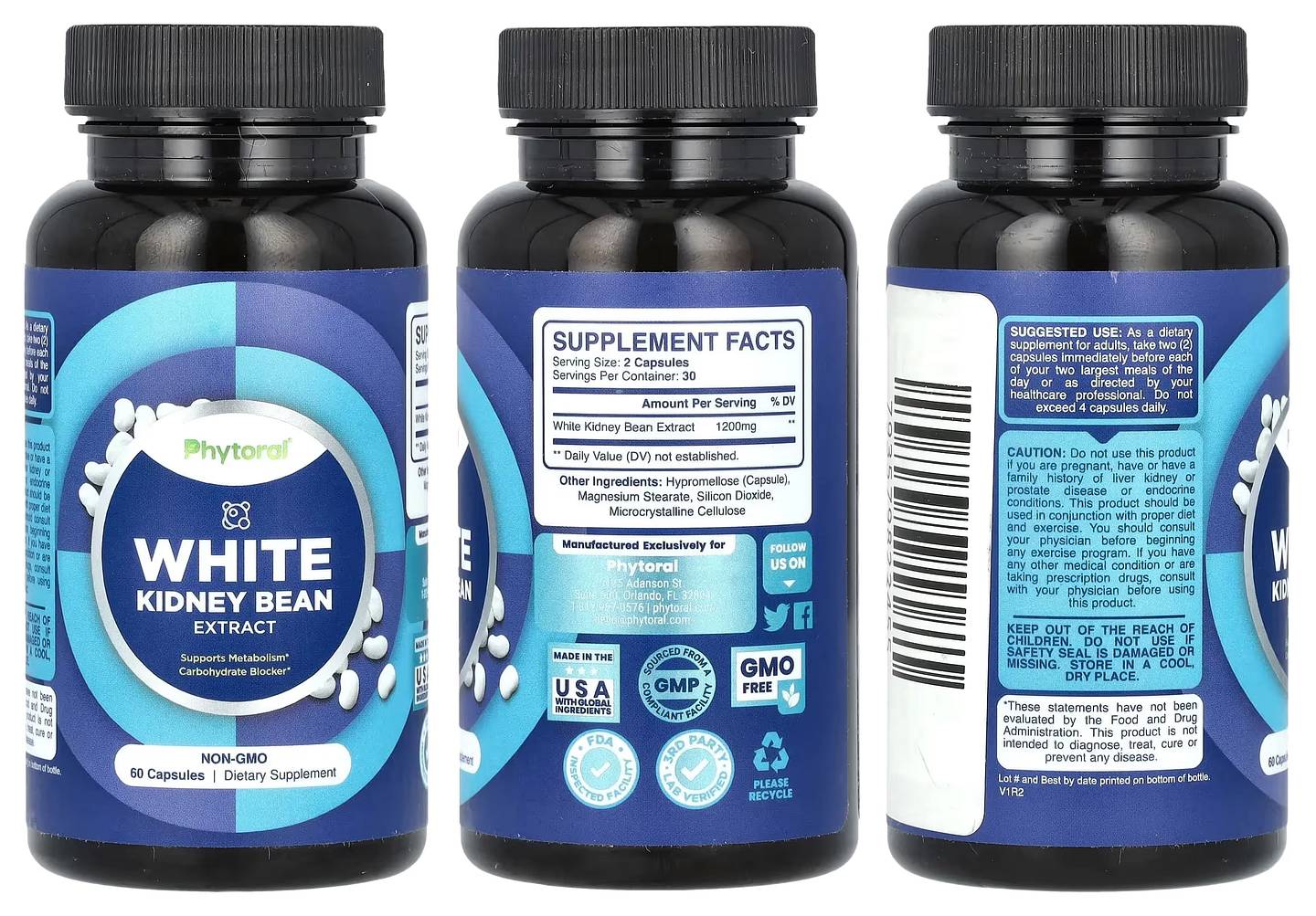 Phytoral, White Kidney Bean Extract packaging