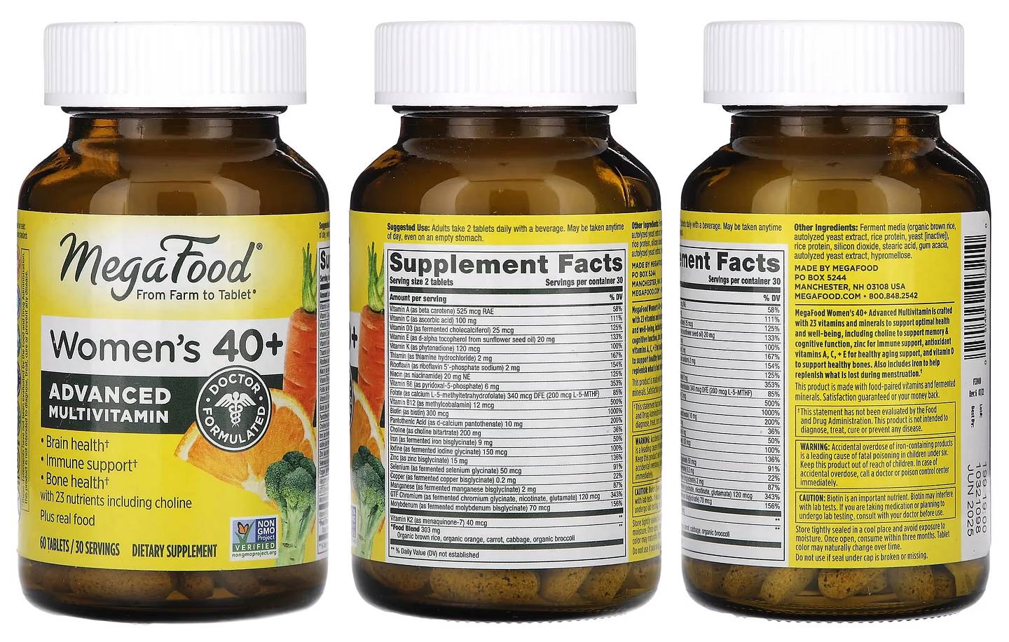 MegaFood, Women's  40+ packaging