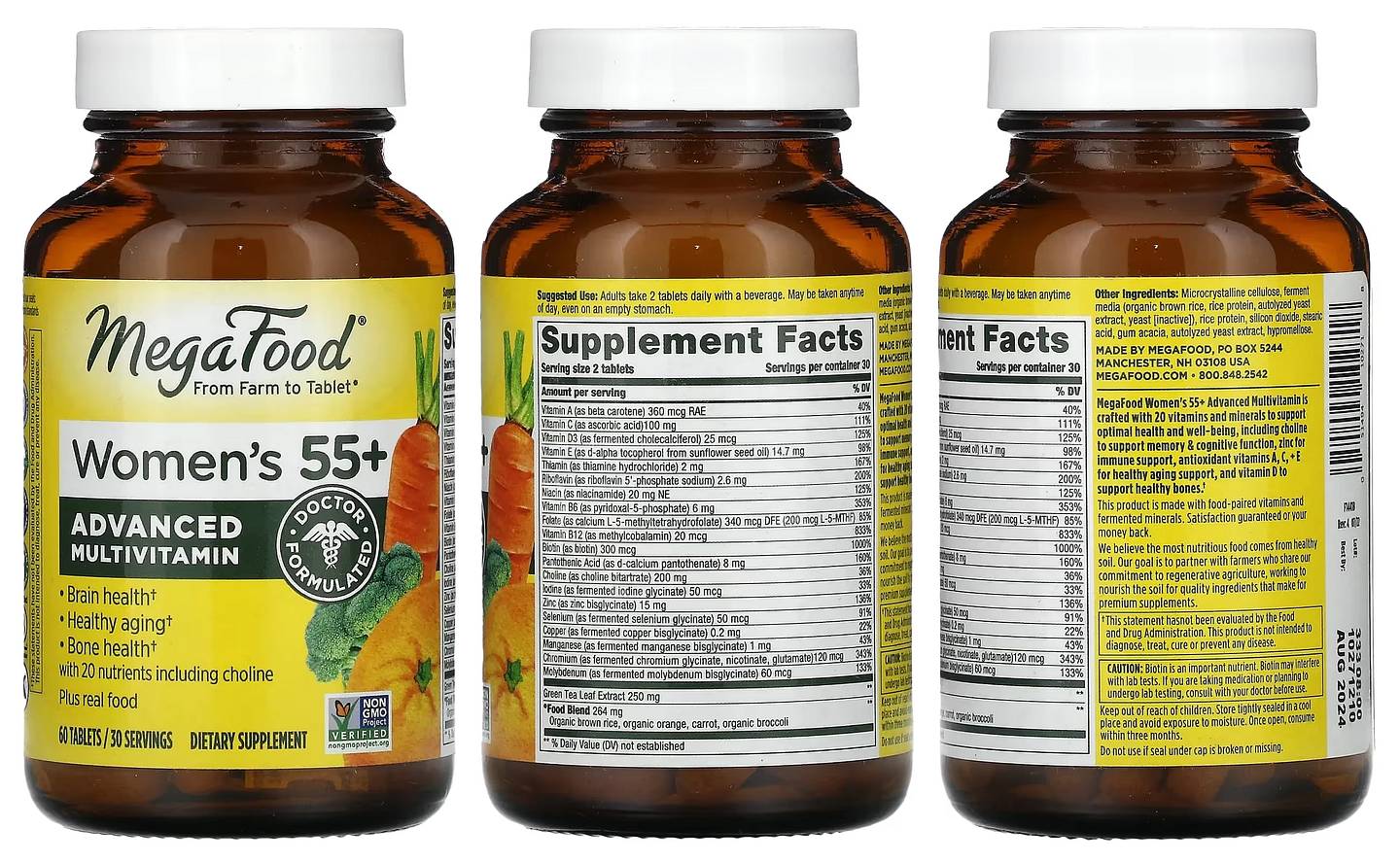 MegaFood, Women's 55+ packaging