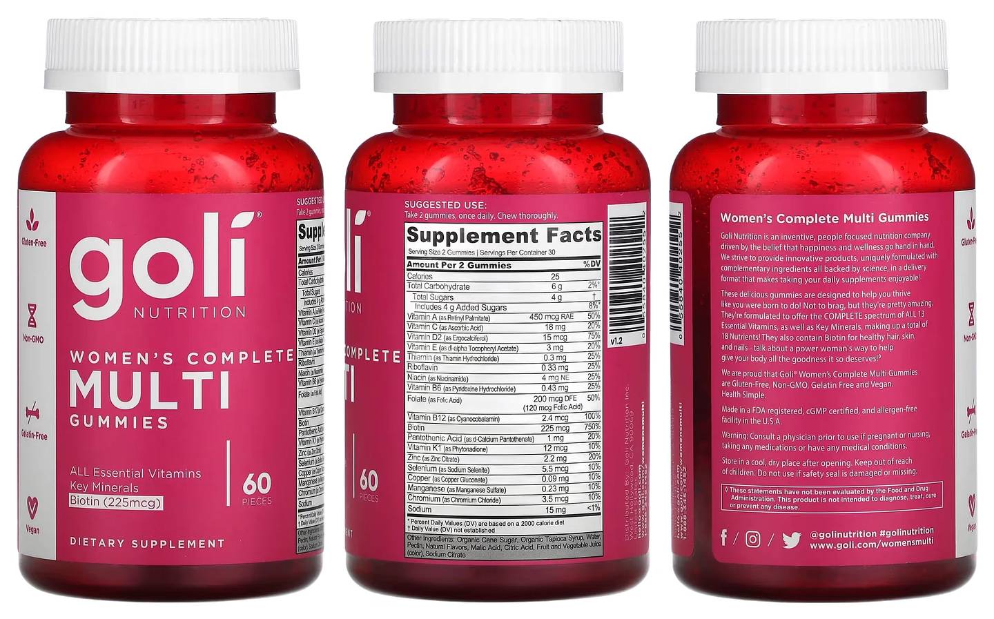 Goli Nutrition, Women's Complete Multi Gummies packaging