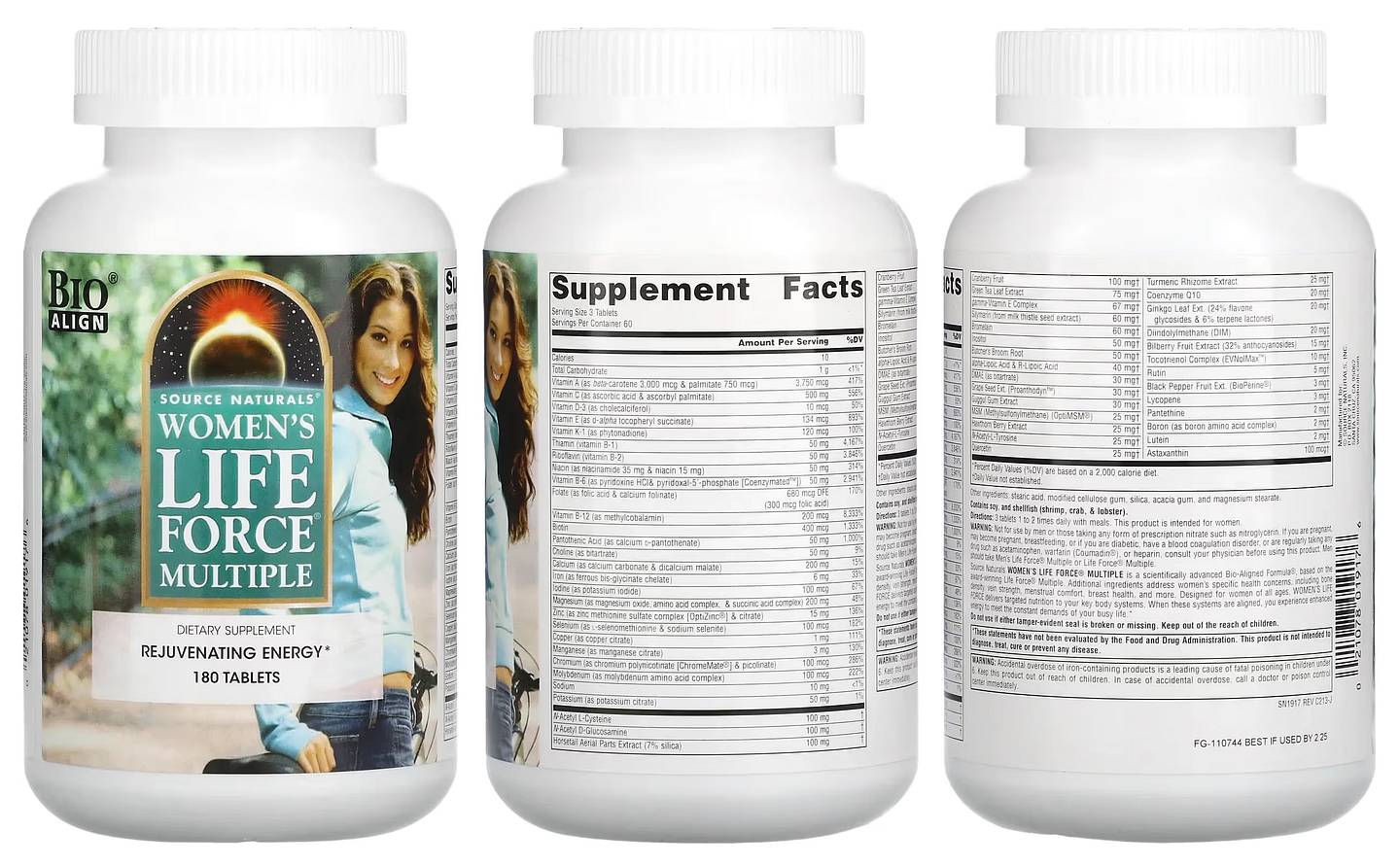 Source Naturals, Women's Life Force Multiple packaging