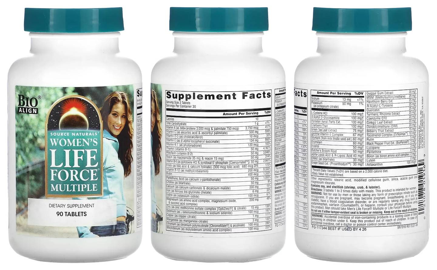 Source Naturals, Women's Life Force Multiple packaging