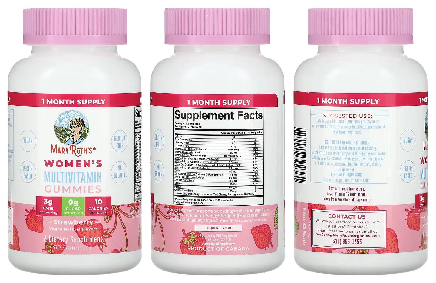 MaryRuth Organics, Women's Multivitamin Gummies packaging