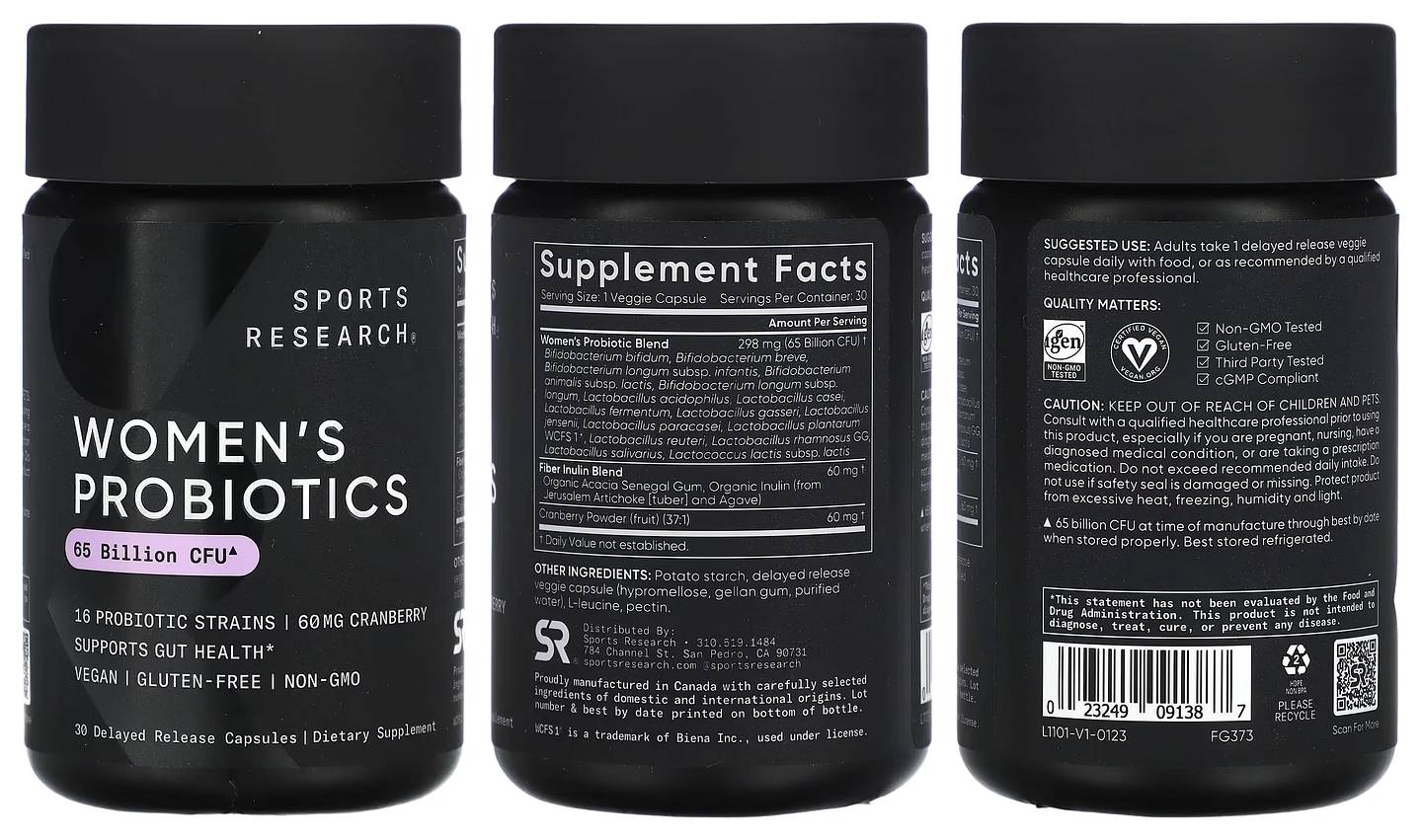 Sports Research, Women's Probiotics packaging