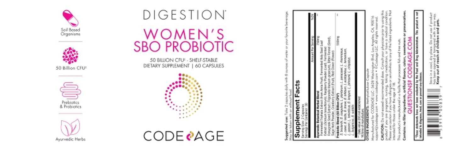 Codeage, Women's SBO Probiotic label