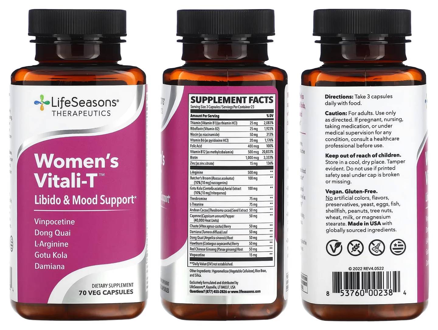 LifeSeasons, Women's Vitali-T packaging