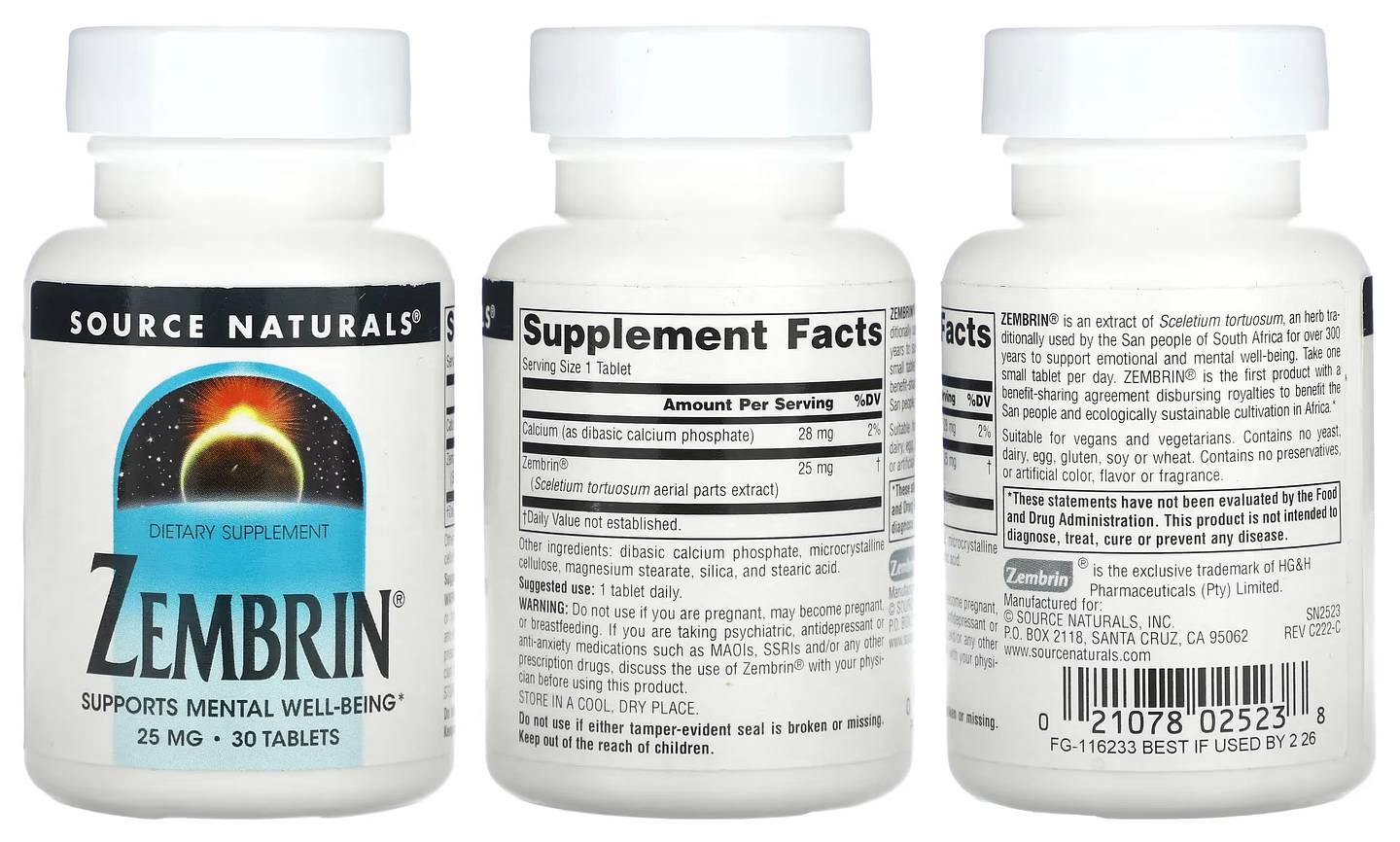 Source Naturals, Zembrin packaging