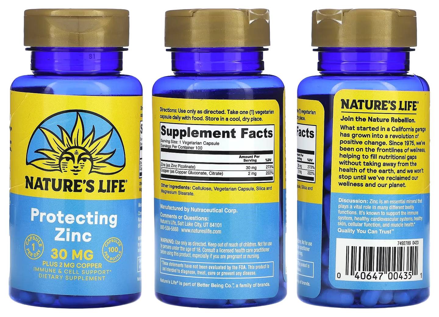 Nature's Life, Zinc packaging